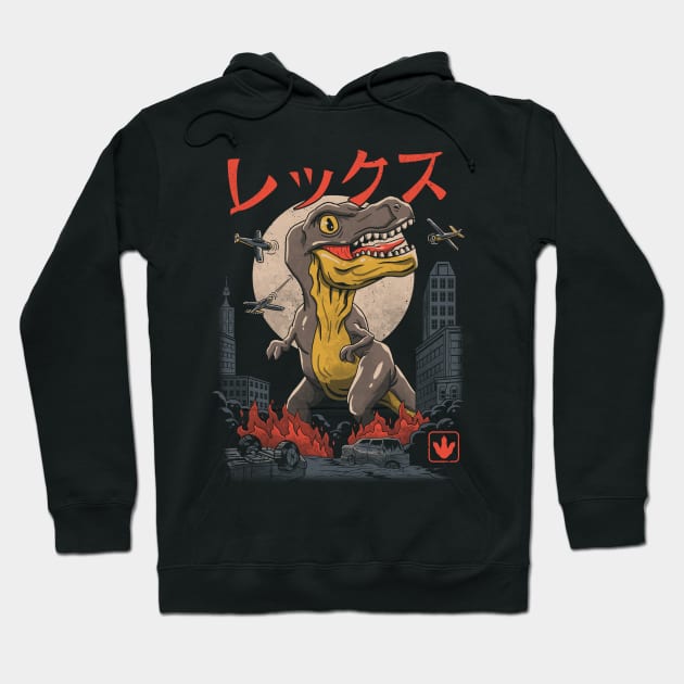 Kaiju T-Rex Hoodie by Vincent Trinidad Art